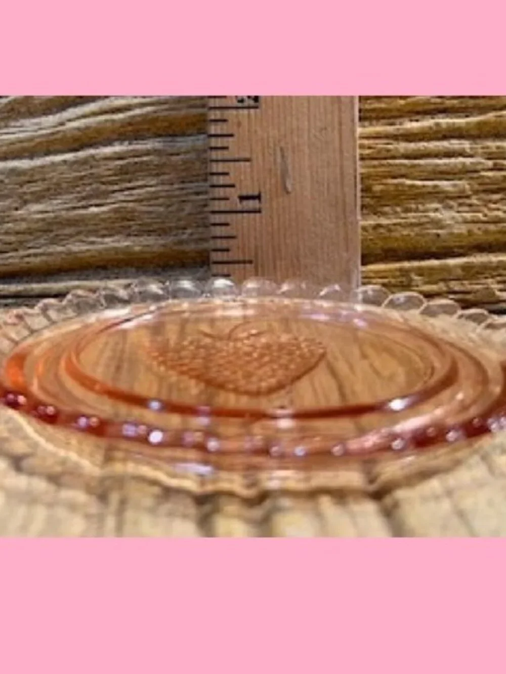 Mini Pink Strawberry Dish with Domed Lid 16114